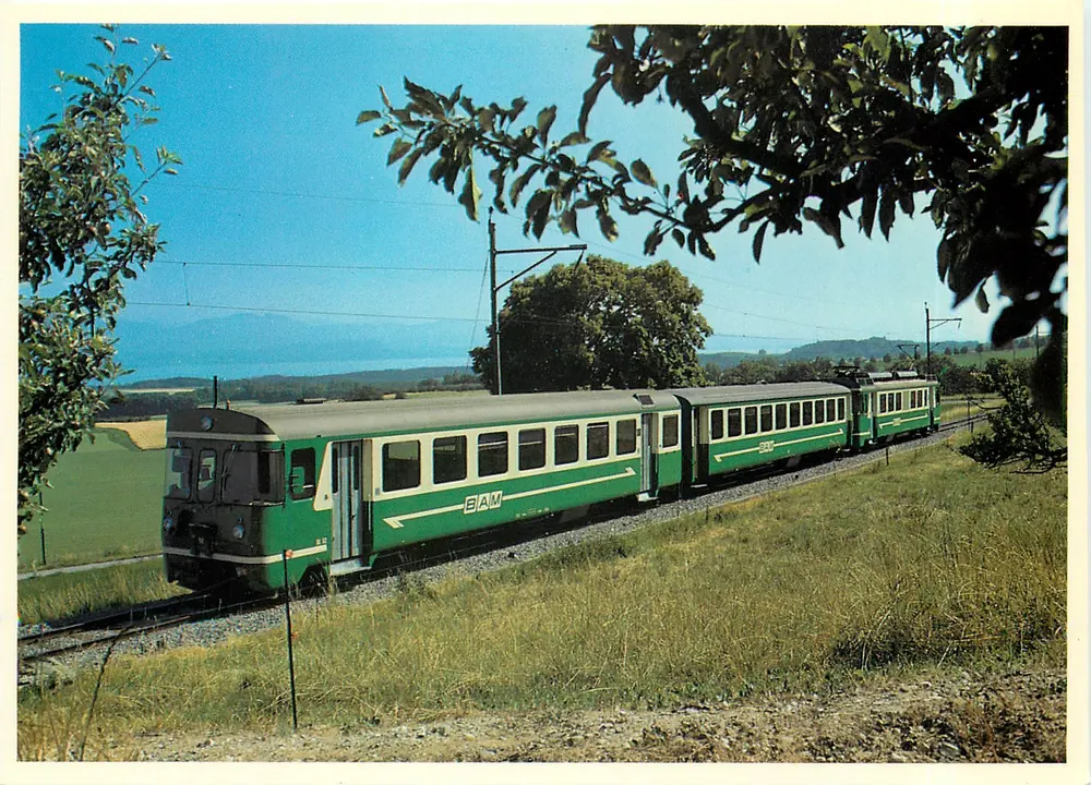 Train BAM — Chemin de fer Bière-Apples-Morges — Éditions A. Deriaz SA - Recto
