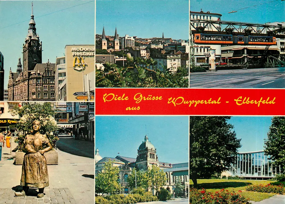 Wuppertal - Elberfeld — Centro da Cidade — Verlag Werner Weber, Wpp 14 - Frente