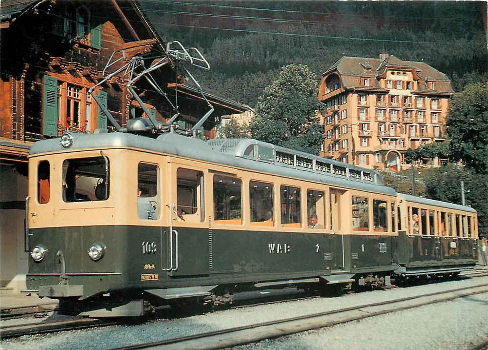 Wengernalpbahn — Tramway 109 (SLM/BBC 1958) — Ernst B. Lentwiler Verlag - Vorderseite