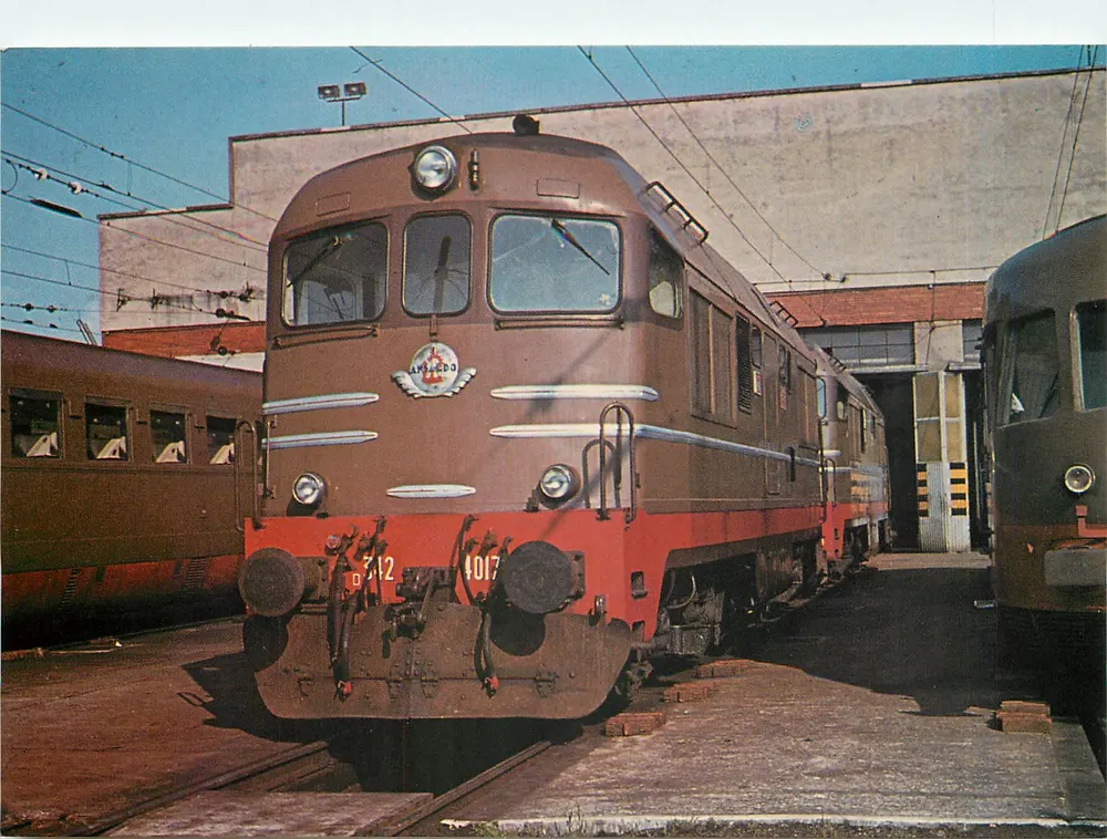 Locomotiva diesel F.S. Gr. D. 342-4017 (Bo-Bo) — ANSALDO — edizione Ferro, Finale Ligure (SV) - Recto