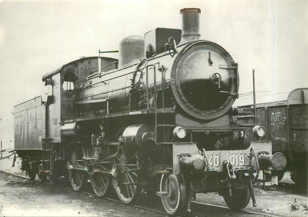 Locomotive à vapeur F.S. Gr. 640-019 — Berlin 1907 — Ed. Ferro, Finale Ligure - Recto