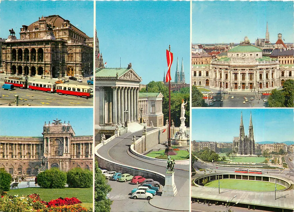 Viena — Local turístico — Verlag und Druck Fleischmann & Jaegen, Viena, n° 64 - Frente