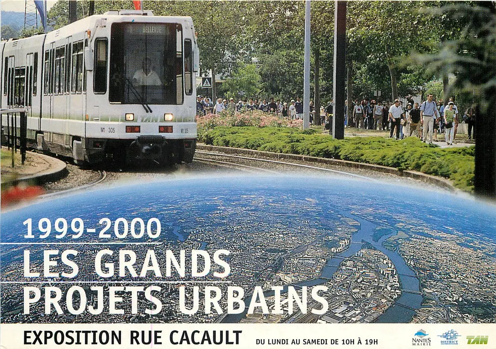 Tramway à Belleveuve — Exposition 'Les Grands Projets Urbains' — Nantes, 1999-2000 - Recto