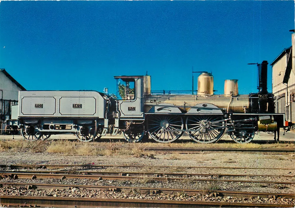 Locomotive "Forquenot" 340 PO — Musée Français du Chemin de Fer Mulhouse — Collection Dentex-Kochereau - Recto