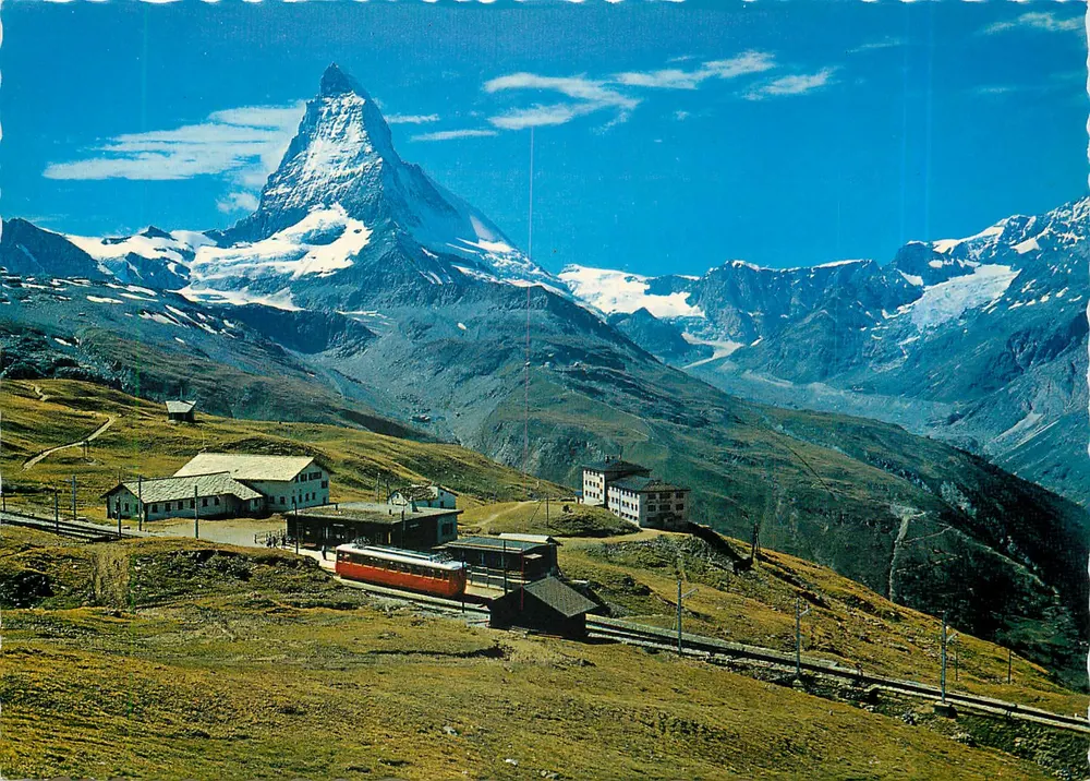 Zermatt, Riffelberg com Matterhorn — editor A. Nutter, Schwandarden GL, n° de série 1043 - Frente