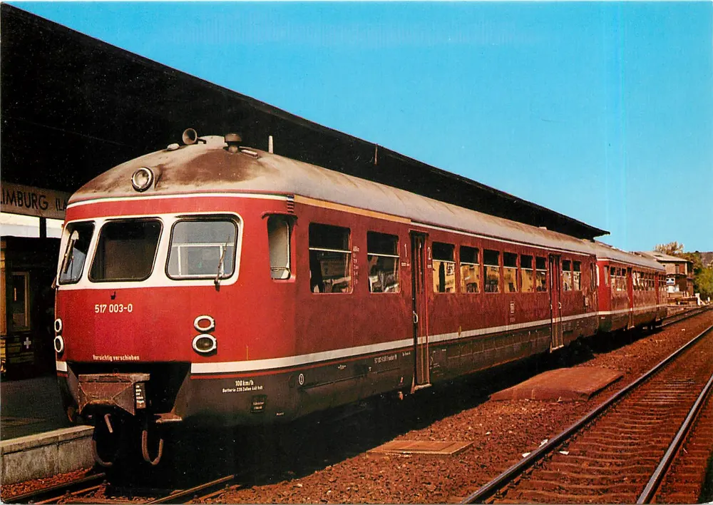 배터리 전동 기차 — Deutsche Bundesbahn 517 003-0 — Werner Perthel, Limburg/Laach - 앞면
