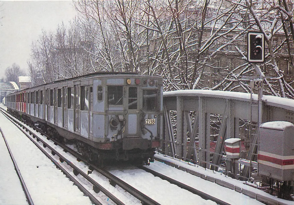 Paris-Metro — Graue Sprague-Wagen — Cercle Ouest Parisien d'Études Ferroviaires (COPEF) Serie 'Paris-Metro' Nr. 1991/2 - Vorderseite