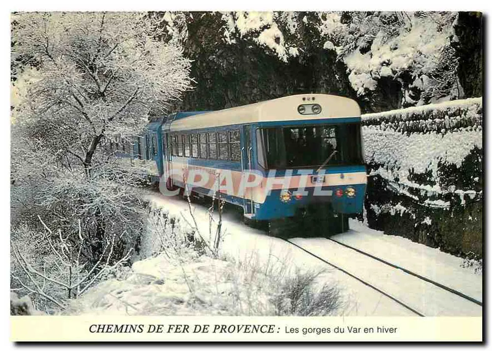 Les gorges du Var en hiver — Chemins de Fer de Provence — éditeur NIA FILAS, Monaco - Recto