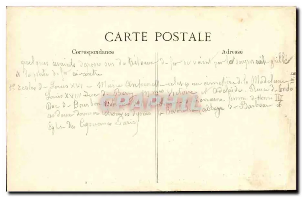 A ABBADIA DE SÃO DENIS — A Cripta — alguns sarcófagos depositados no túmulo central - Verso