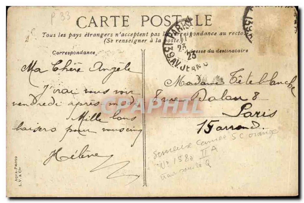 Saint-Denis. O Hotel de Ville à Cathedrale — editor L.V. & Cie, n° 1120 - Verso