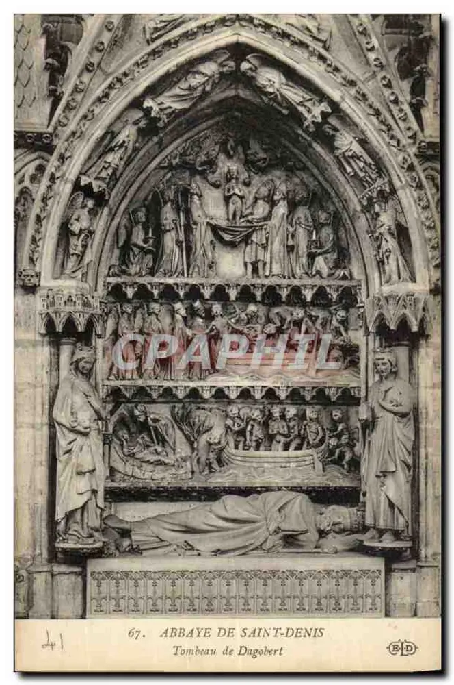 Abadia de Saint-Denis — Túmulo de Dagobert — Editor B.D. n°67 - Frente