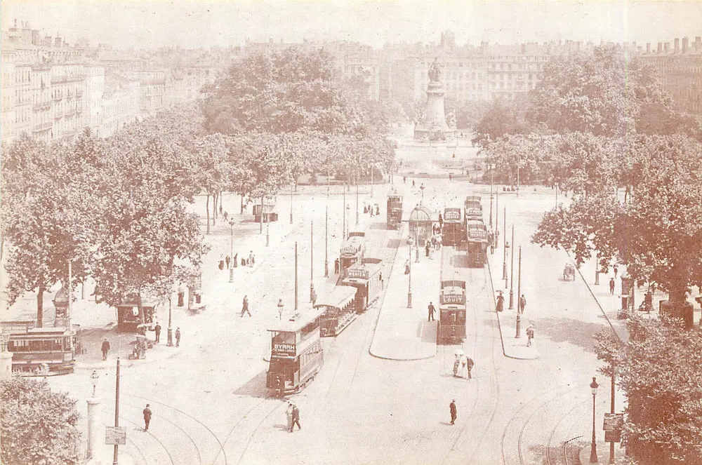 LYON — The terminus of the Cours de Verdun in 1913 — Photo A.M.T.U.I.R. - Front