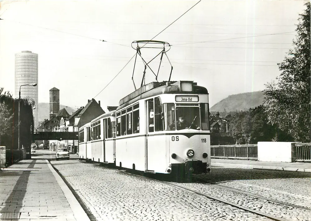 Tramway Jena-Ost — 118 — éditeur Drescher, Jena, n° 329 - Recto