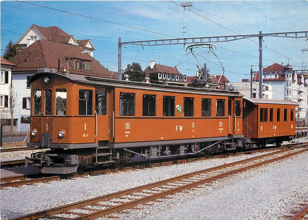 Frauenfeld – Wil-Bahn — Triebwagen BCe 4/4 1 et Anhänger BC 16 — MINIREX AG, CH-6002 - Recto