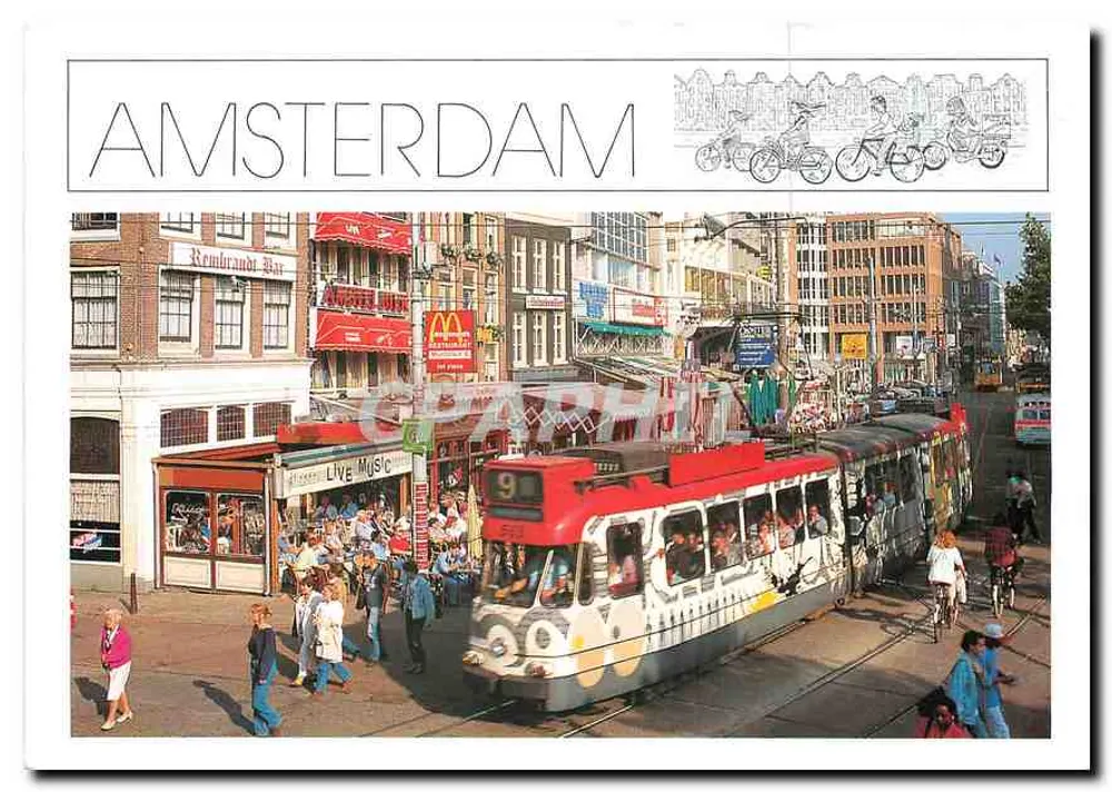 Amsterdam — vue de Rembrandtsplein — HAMAR n°454 - Recto