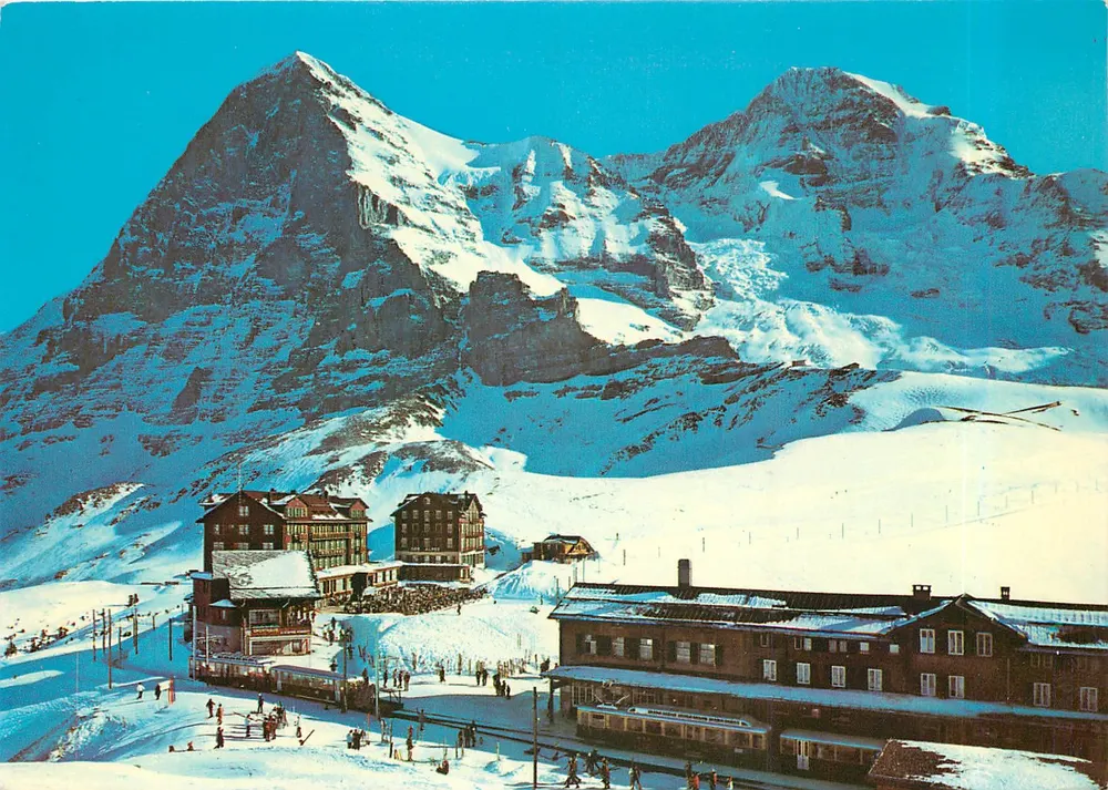 Kleine Scheidegg — Eiger e Mönch — Verlag Photoglob AG, Zürich, n° 5210 - Frente