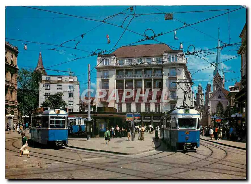 Zürich - Paradeplatz met het Hotel Savoy — Rud Suter AG, n° 1304 - Voorkant