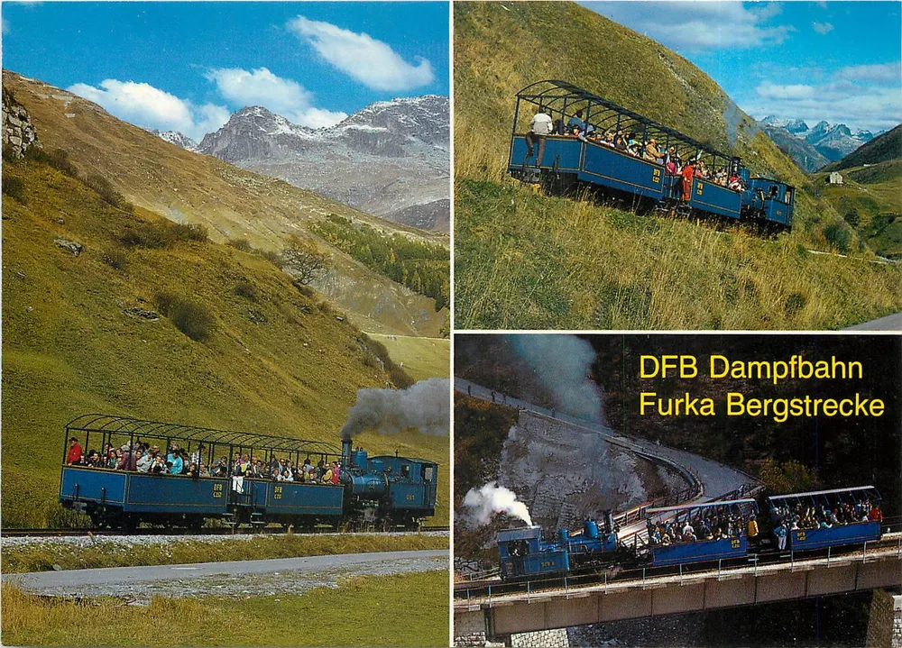 DFB Dampfbahn Furka Bergstrecke — toeristische trein in de bergen — Rud. Suter AG, Zürich - Voorkant