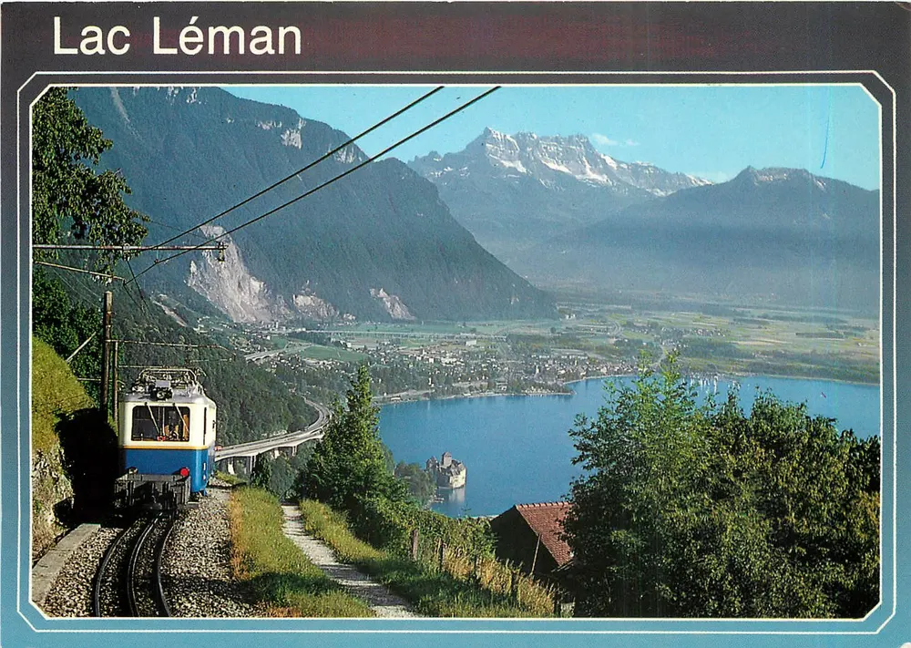 Lac Léman — Train Montreux — Rochers de Naye — W. Mählemann, CH-1233 Berne - Recto