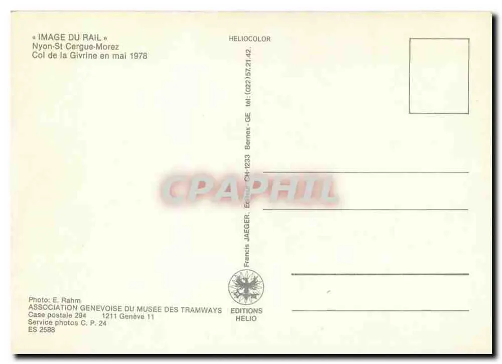 Colle di La Givrine — treno rosso in montagna — Edizioni Helio - Verso
