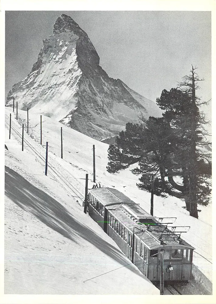 Mont Cervin — Train du chemin de fer Zermatt-Gornergrat — Éditions des Amis du Rail - Recto