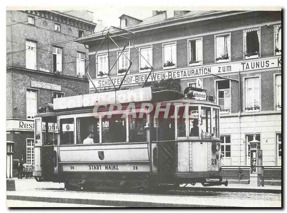 Tramway Mainz — Linie 4, Haltestelle 'Albahnhalte' — Verlag Stadtwerke Mainz AG, Serie 1-40 - Vorderseite