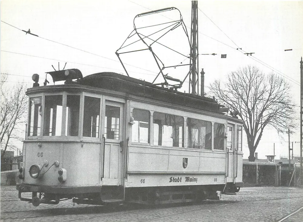 Tramway de Mainz — n°66, série 61-68 — éditeur : Stadtwerke Mainz AG / Verkehrsbetriebe - Recto