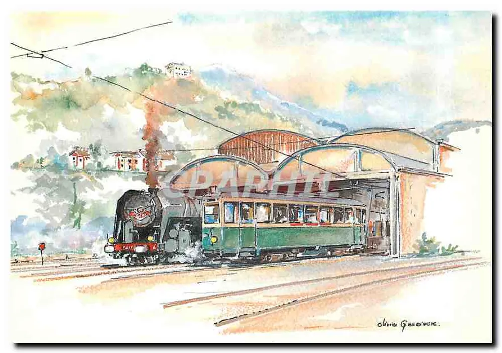 Stoomtrein en tram in Breil-sur-Roya — Éditions du Haut-Pays, n° R 34 - Voorkant