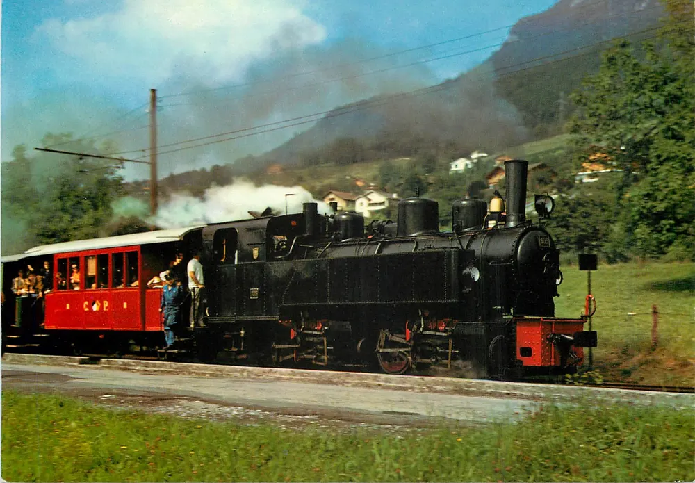 Train touristique Blonay-Chamby sur Vevey-Montreux — Imprime en Suisse par Orell Füssli SA, Zurich - Recto