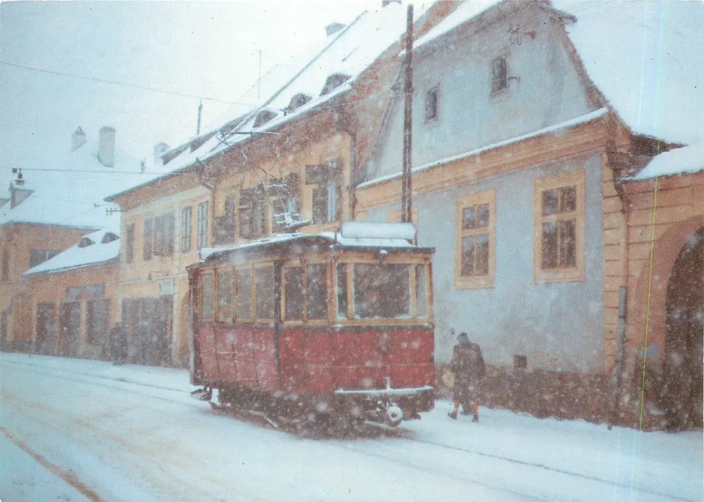 Tramway in Sibiu — Sibiu/Nagy Szeben (Rumänien) — TRAMWAYS D'EUROPE 008 - Vorderseite