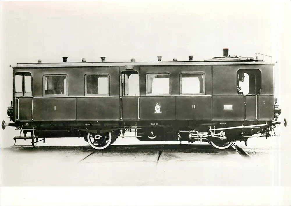 Stoomwaggon nr. 301 — Duitse Militaire Spoorweg, klasse II/III — Werner Perthel, München - Voorkant