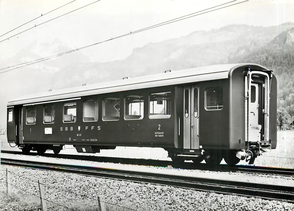 Vagone Brünig-Leichtmetallwagen AB 401-412 — SBB CFF FFS — n°285 - Recto