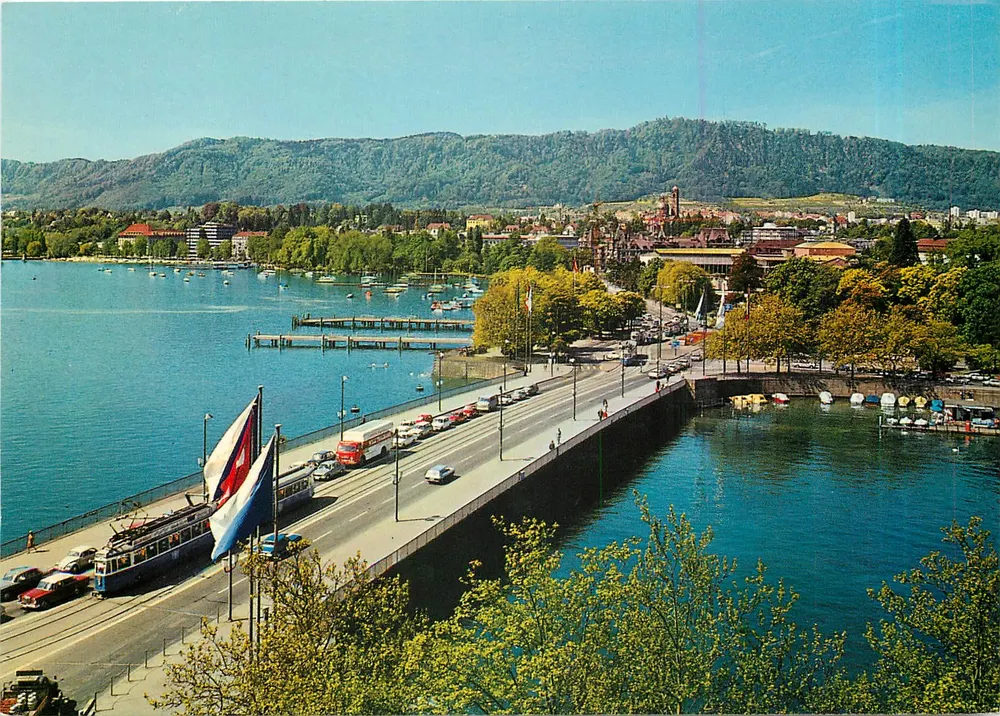 Zürich - Quaibrücke met Uetliberg — Rud. Suter AG, Zürich, n°18703 - Voorkant
