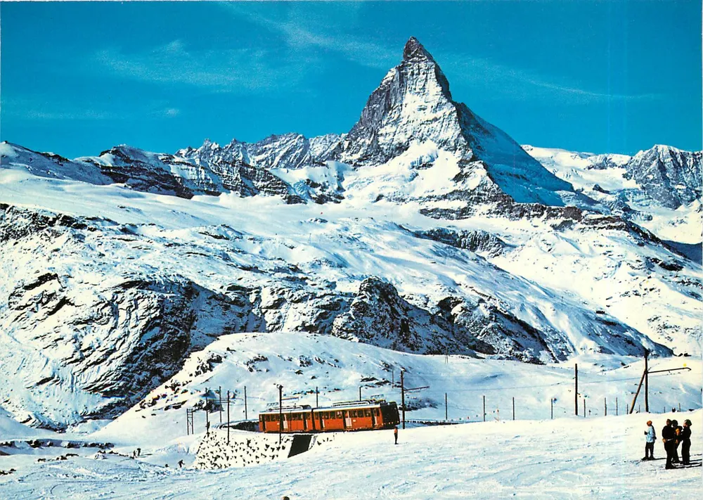 Zermatt — Gornergratbahn com o Matterhorn 4478 m — Rud. Suter AG, Zermatt - Frente