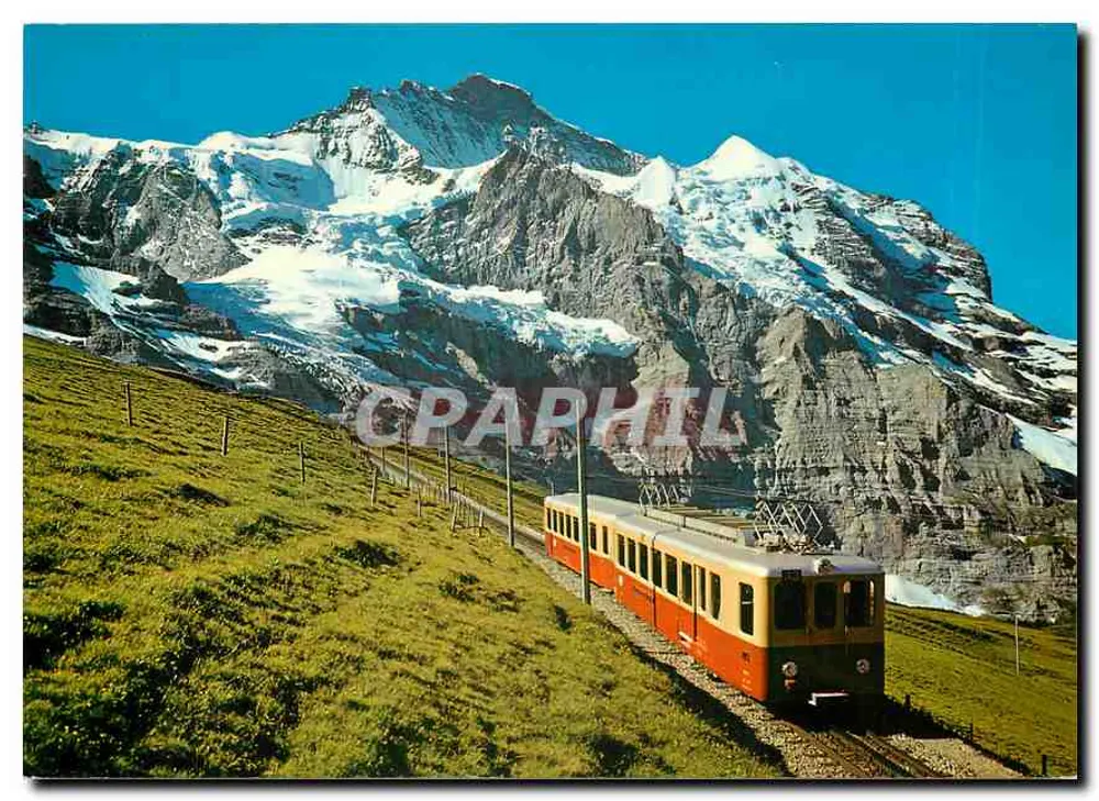 Trein van de Jungfraubahn — Kleine Scheidegg 2061 m — Rud. Suter AG, Zürich - Voorkant