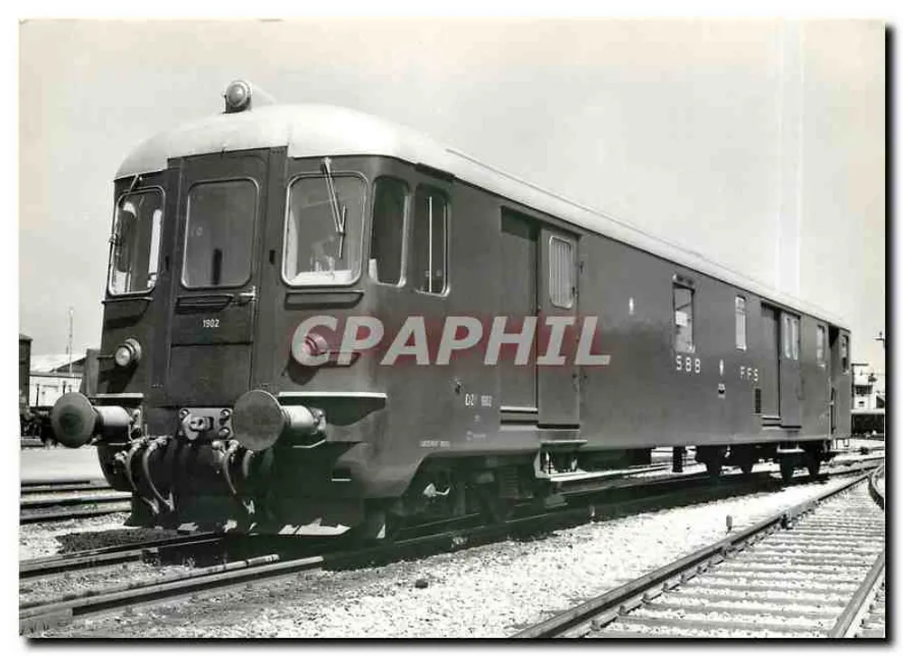 Trem de pêndulo SBB — Vagão de comando para trens navios DZ' 1901-06 — SBB - Frente