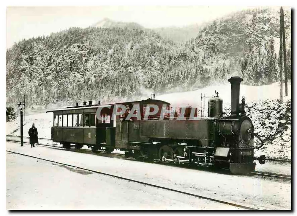 Train à vapeur dans les montagnes enneigées — Salzkammergut-Lokalbahn — éditeur Deutsche Gesellschaft für Eisenbahngeschichte e.V. - Recto