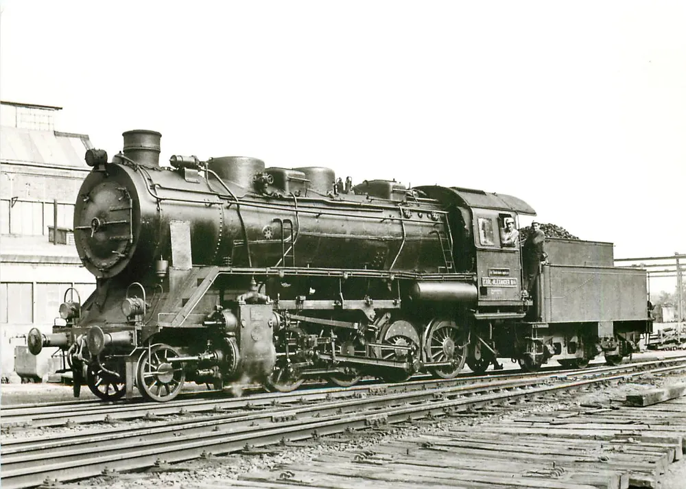 Locomotiva „Carl Alexander“ — Museo de Darmstadt — editor Deutsche Gesellschaft für Eisenbahngeschichte e.V., n° 1167/77 - Anverso