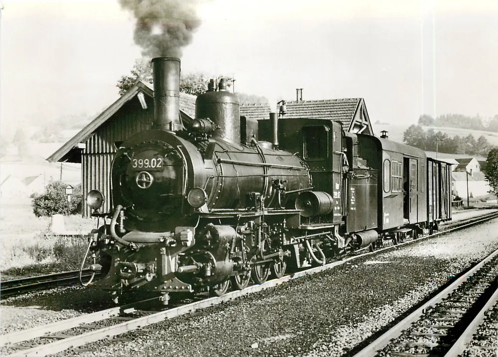 Lokomotive 399.02 — Schmalspur-Stütztaender, D2h2t — Deutsche Gesellschaft für Eisenbahngeschichte e.V. - Recto