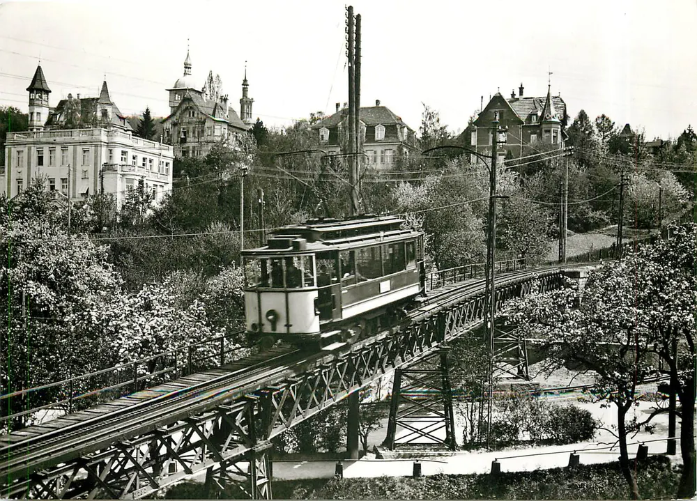 Stuttgart — Zahnradbahn-Brücke über Obere Weinstelge — SMS-Sammelkarte Nr. 25 - Recto