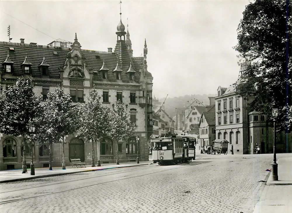 Stuttgart-Berg — Poststraße/Schwanenplatz — SMS-Sammelkarte Nr. 17, Illetz Photokarten - Frente
