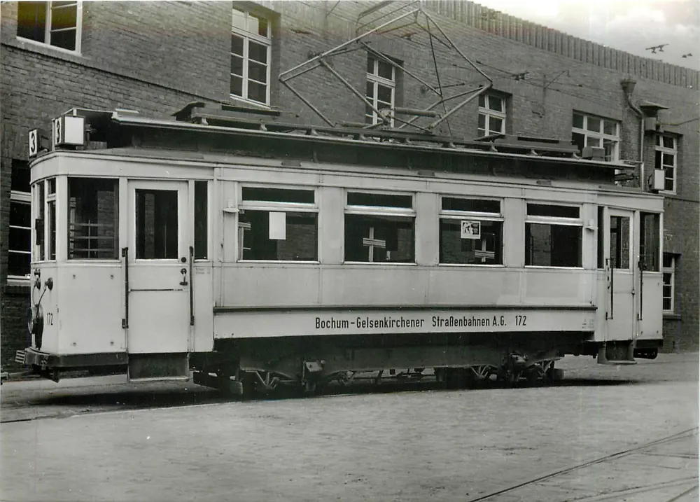 Tramway Bochum-Gelsenkirchen — Tramway n°172 — Cekade Originalfoto - Recto