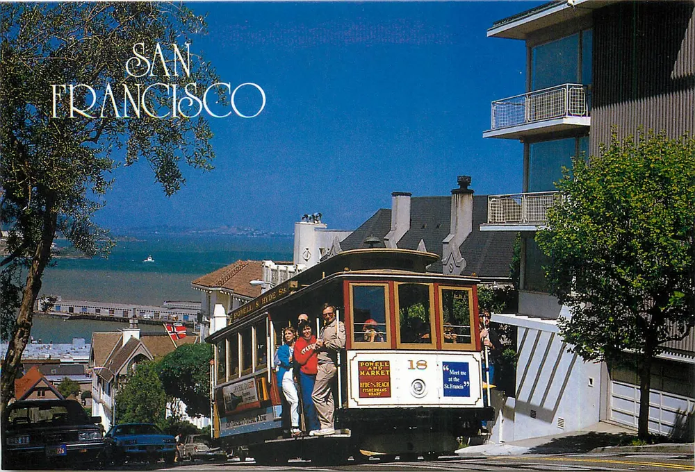 San Francisco — Câble-car na Powell & Hyde St — Smith Novelty Co. - Frente