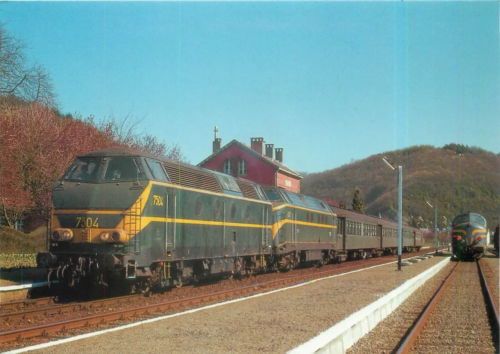 Locomotive diesel-hydraulique BB série 75 — SNCB - NMBS — CPL n° 1036 - Recto