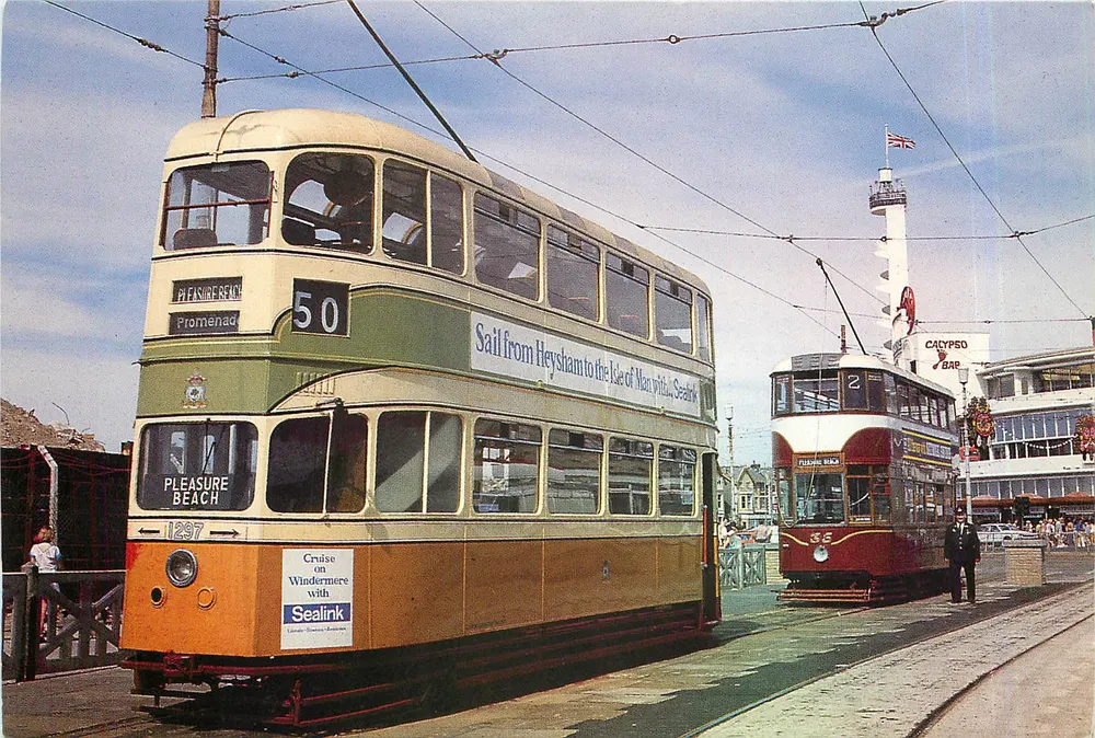 Tram a Blackpool — 1297 e 35 — per il centenario del tramway nel 1985 - Recto