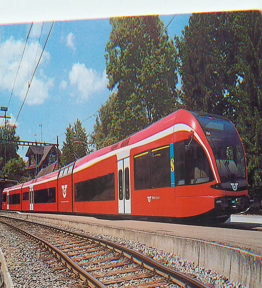 GTW RABe 526 280 — pociąg Regionalverkehr Mittelland AG — wydawca Prellbock Druck & Verlag - Awers
