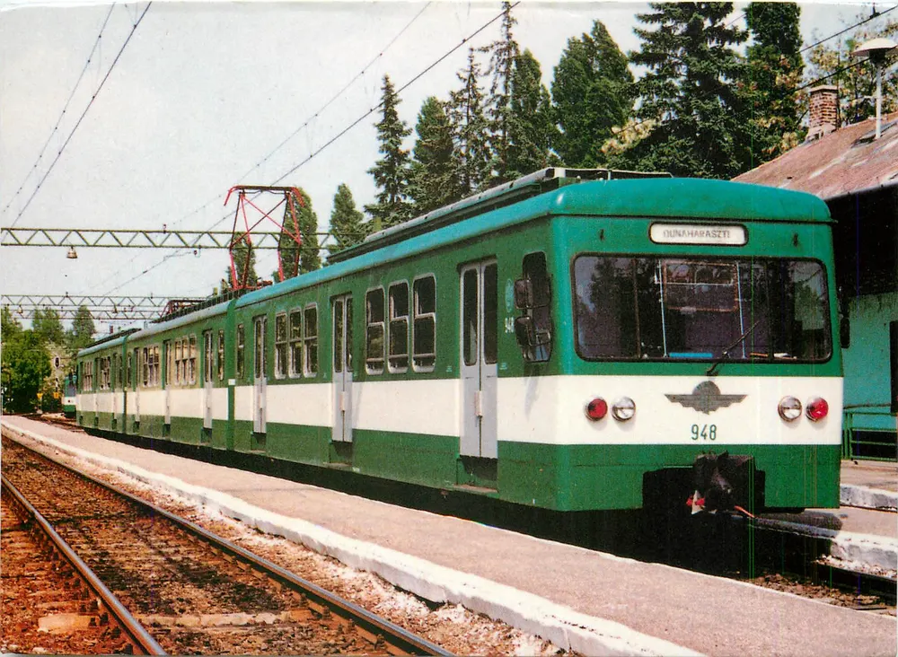 Trem em Dunaharaszti — BKV M XA 948 — editor TOP CARD - Frente