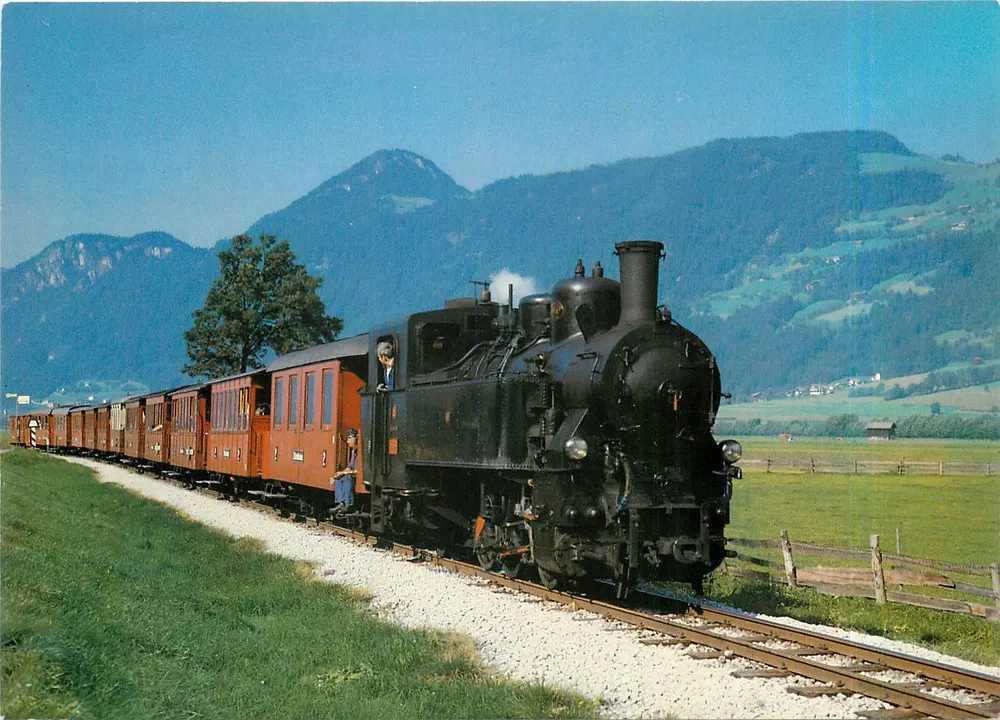 Train à vapeur n°5 "Gerlos" — Zillertalbahn — éditeur der bahnladen, n° 10319/82 - Recto