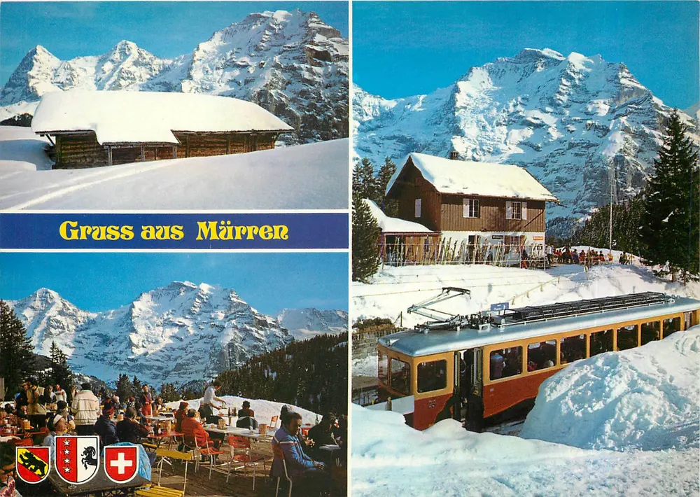 Mürren — Saudações de Mürren — Rud. Suter AG, Zürich - Frente