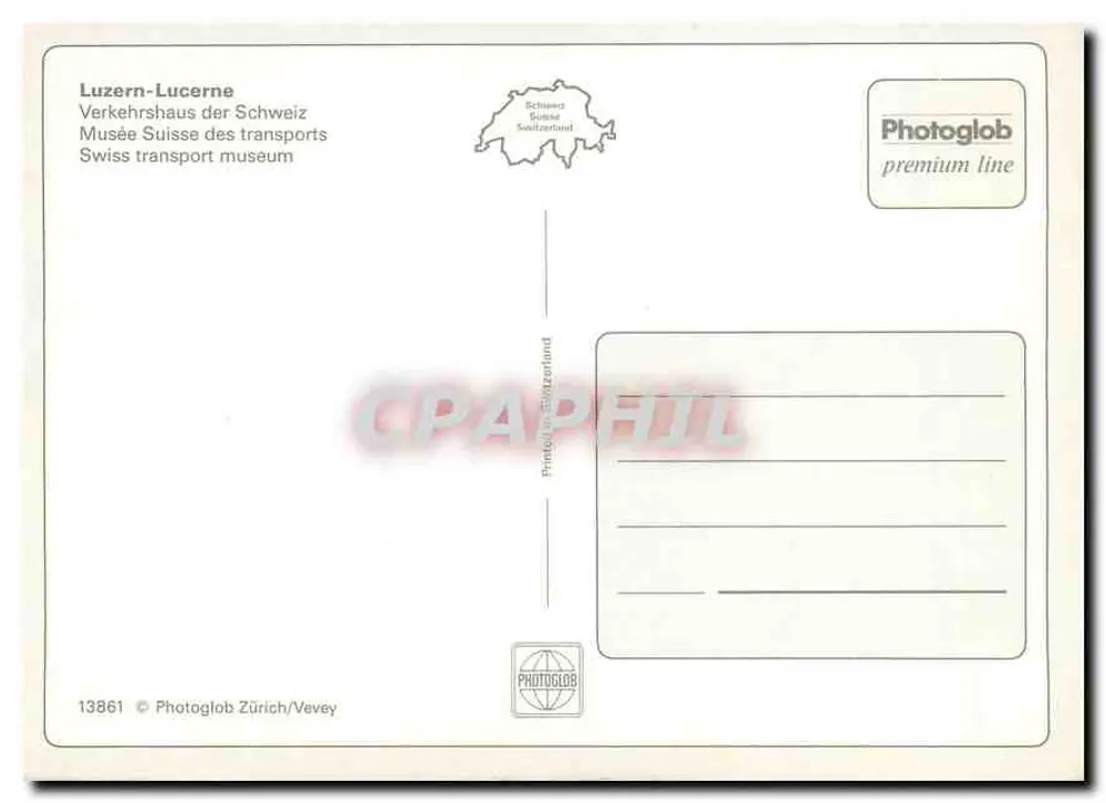 Verkeersmuseum van Luzern — Verkehrshaus der Schweiz Luzern — Photoglob premium line - Achterkant